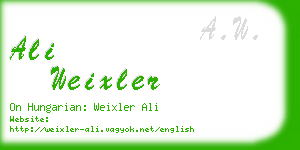 ali weixler business card